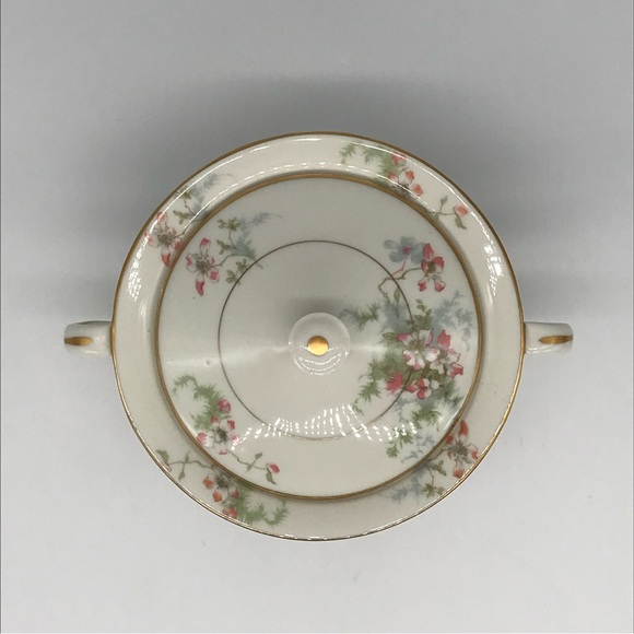 Theodore Haviland 1920 Dogwood floral Vintage Covered dish with Handles - Picture 8 of 16